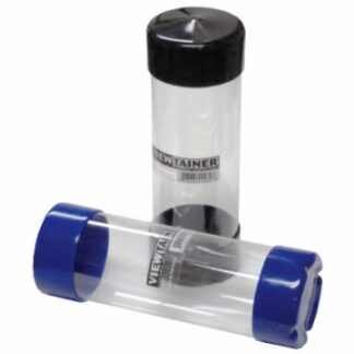 viewtainer dry containers in black and blue
